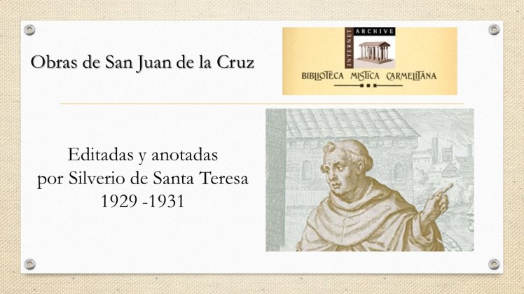 Obras de San Juan de la Cruz en